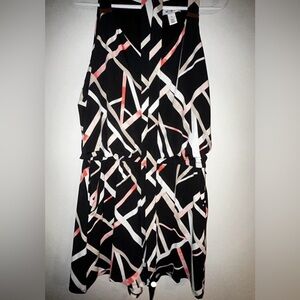 WHBM abstract print sleeveless romper.